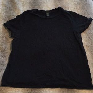 target cropped basic black tee